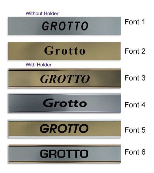 Grotto Door Nameplate | slide in or fixed room sign