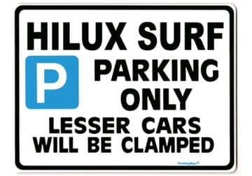 HILUX SURF Large Metal_Sign for Toyota hi lux Gift