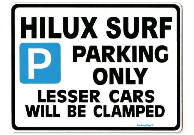 HILUX SURF Large Metal_Sign for Toyota hi lux Gift