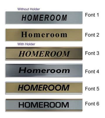 Homeroom Door Nameplate | slide in or fixed room sign