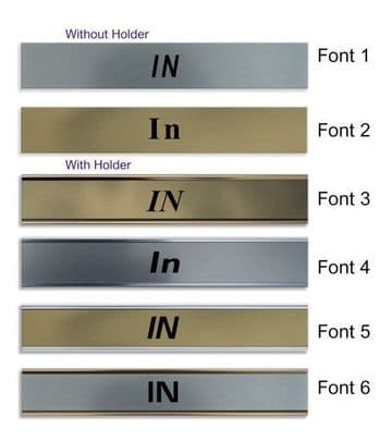 In Door Nameplate | slide in or fixed room sign