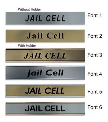 Jail Cell Door Nameplate | slide in or fixed room sign