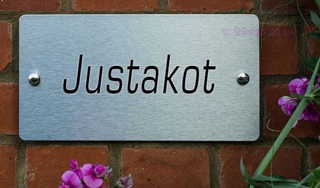 Justakot -Funny House Name Sign Plaque- Ideal housewarming gift