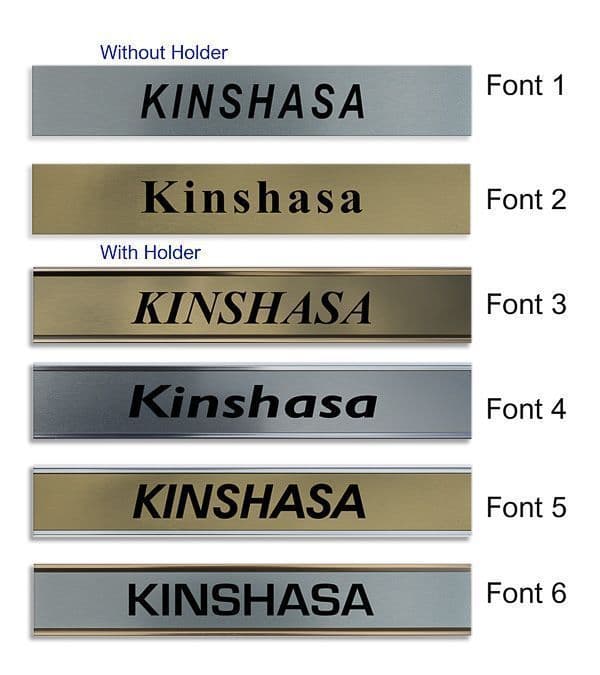 Kinshasa Clock Name Plate World Time Zone City Wall clocks Sign custom