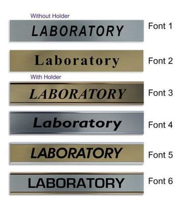 Laboratory Door Nameplate | slide in or fixed room sign