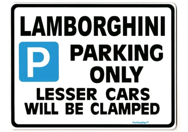 lamborghini Large Metal ParkingSign - Countach DIADLO