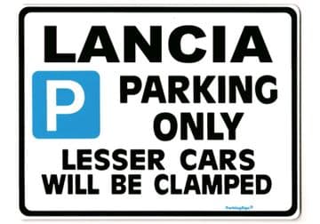 LANCIA Large Metal Sign for beta delta intergrale evo