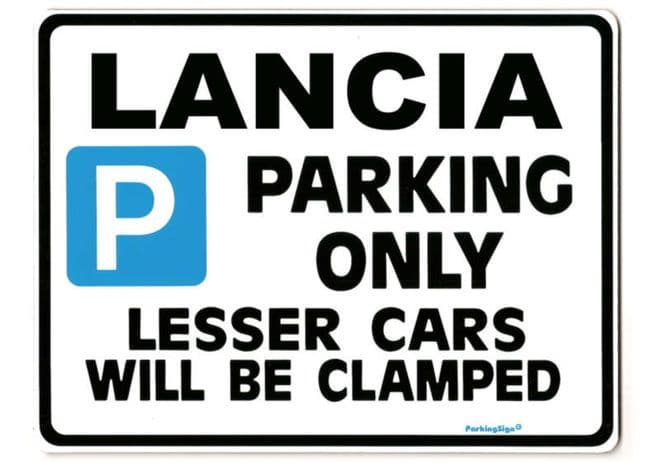 LANCIA Large Metal Sign for beta delta intergrale evo