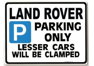 LAND ROVER Car Parking Sign - Gift for DISCOVERY tdi 110 90 models - Size Large 205 x 270mm