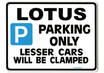 LOTUS Large Metal SignFor elise elan esprit eclat turbo