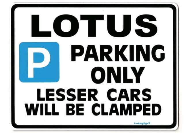 LOTUS Large Metal SignFor elise elan esprit eclat turbo
