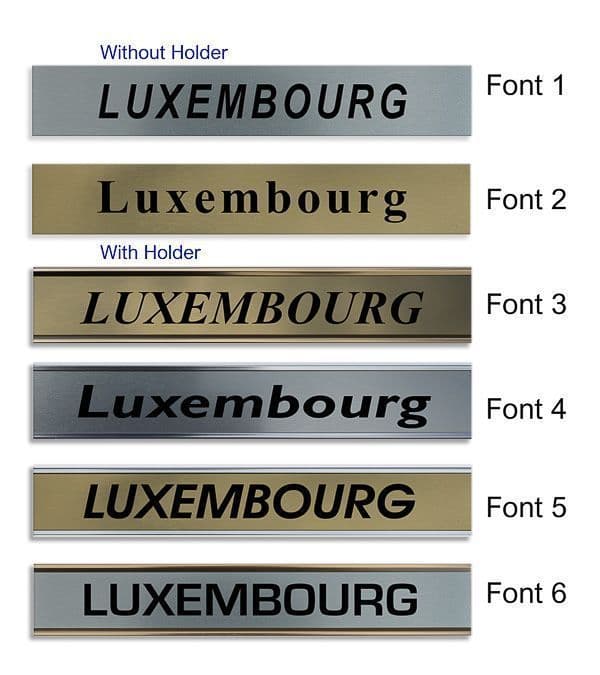 Luxembourg Clock Name Plate |World Time Zone City Wall clocks Sign custom Plaque