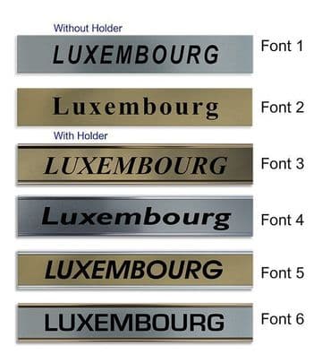 Luxembourg Clock Name Plate |World Time Zone City Wall clocks Sign custom Plaque