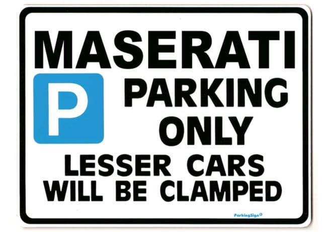 MASERATI Large metal ParkingSign for 3200 3500 GT GTA