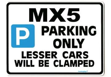 MAZDA MX5 Large Metal Sign for MX-5 EUNOS ROADSTER