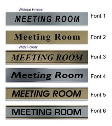 Meeting Room Door Nameplate | slide in or fixed room sign