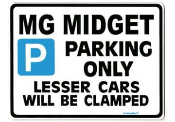 MG-MIDGET LargeSign for 1500 1275 RWA Mk I II III 2 3