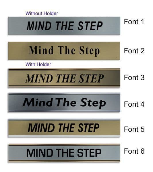 Mind The Step Door Nameplate | slide in or fixed room sign