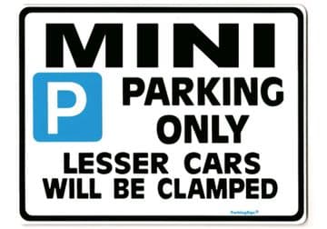 Mini Large Metal Sign for 1000 cooper s one 1275 gt