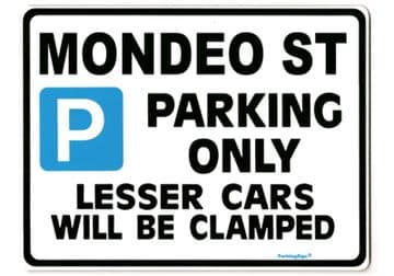 MONDEO ST Large metal ParkingSign for ford 24 v6 gift