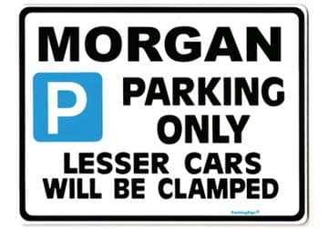 MORGAN Large Metal ParkingSign for plus 4 8 4/4