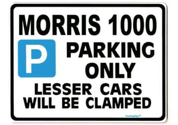 Morris 1000 Large Metal Sign for minor Gift/Present