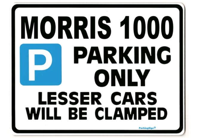 Morris 1000 Large Metal Sign for minor Gift/Present