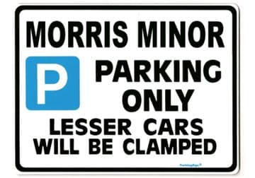 Morris Minor Large Metal Sign for 1000 1100 Traveller