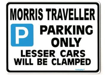 Morris Traveller Large Metal Sign Gift/Present