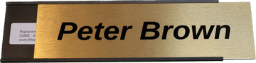 Name Plate Replacement insert - slide in Sign holder -Gold colour Code 200-57-1