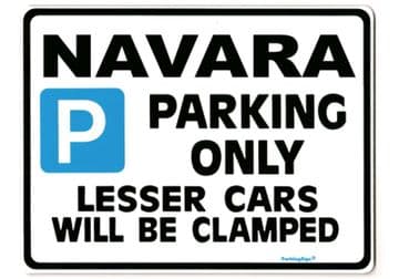 NAVARA Large ParkingSign-gift nissan D22 D23 D40 2.5 td