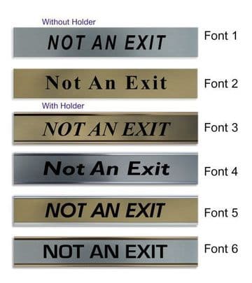 No Visitors Door Nameplate | slide in or fixed room sign