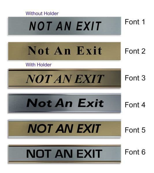 No Visitors Door Nameplate | slide in or fixed room sign