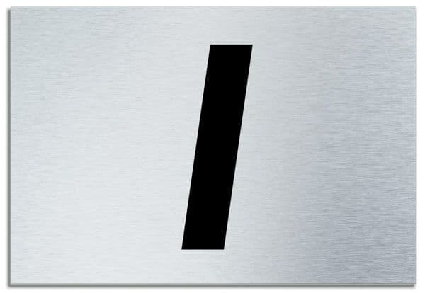 Number 1 Contemporary House Plaque Brusher Aluminium modern door sign