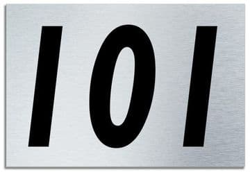 Number 101 Contemporary House Plaque | Brusher Aluminium modern door sign