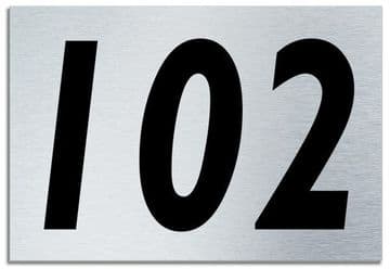 Number 102 Contemporary House Plaque | Brusher Aluminium modern door sign