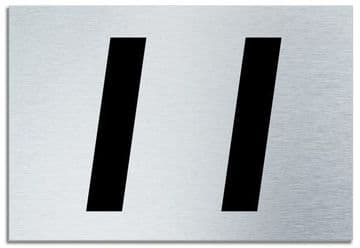 Number 11 Contemporary House Plaque | Brusher Aluminium modern door sign
