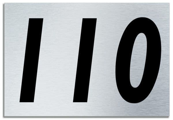 Number 110 Contemporary House Plaque Brusher Aluminium Modern Door Sign number-110-contemporary-house-plaque-brusher-aluminium-modern-door-sign