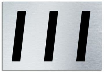 Number 111 Contemporary House Plaque | Brusher Aluminium modern door sign
