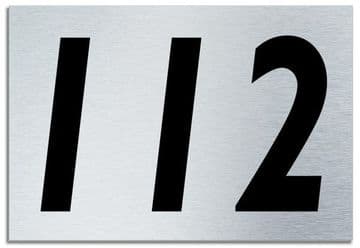 Number 112 Contemporary House Plaque | Brusher Aluminium modern door sign