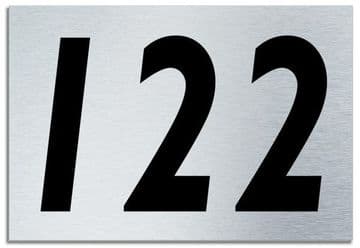 Number 122 Contemporary House Plaque | Brusher Aluminium modern door sign