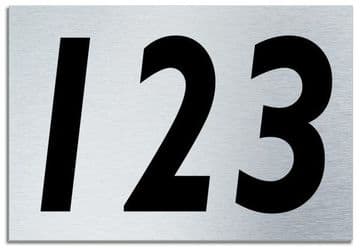 Number 123 Contemporary House Plaque | Brusher Aluminium modern door sign