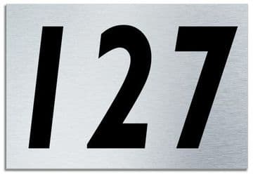 Number 127 Contemporary House Plaque | Brusher Aluminium modern door sign