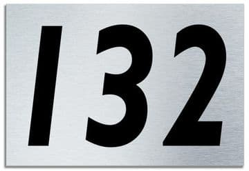 Number 132 Contemporary House Plaque | Brusher Aluminium modern door sign