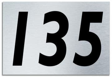 Number 135 Contemporary House Plaque | Brusher Aluminium modern door sign