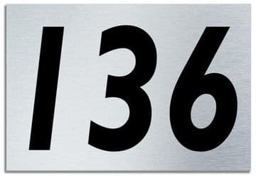 Number 136 Contemporary House Plaque | Brusher Aluminium modern door sign