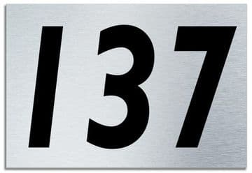 Number 137 Contemporary House Plaque | Brusher Aluminium modern door sign