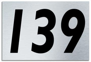 Number 139 Contemporary House Plaque | Brusher Aluminium modern door sign