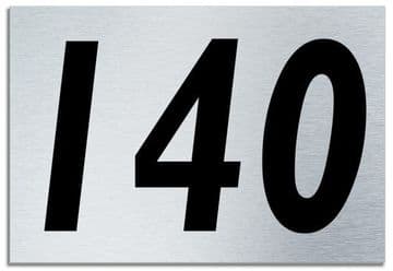 Number 140 Contemporary House Plaque | Brusher Aluminium modern door sign