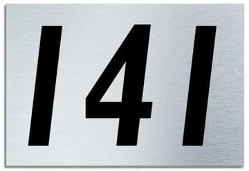 Number 141 Contemporary House Plaque | Brusher Aluminium modern door sign